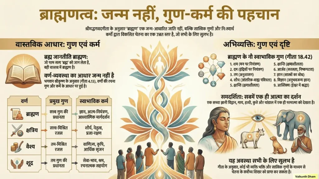 श्रीमद्भगवद्गीता के आलोक में ‘ब्राह्मण’ तत्व: एक तात्विक एवं व्यावहारिक विश्लेषण