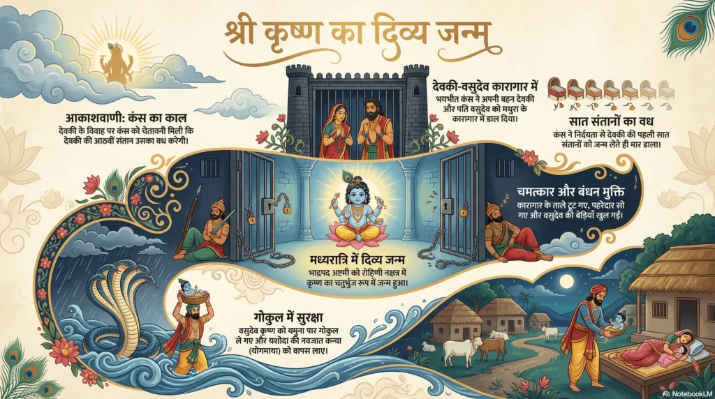 भगवान श्रीकृष्ण का दिव्य प्राकट्य